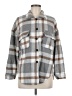 Unbranded 100% Polyester Plaid Gray 3/4 Sleeve Blouse Size M - photo 1