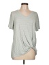 Matty M Gray Short Sleeve Top Size L - photo 1