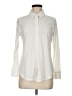 Theory Solid Ivory Long Sleeve Button-Down Shirt Size M - photo 1