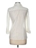 NY Collection Stripes Ivory Long Sleeve Blouse Size M - photo 2