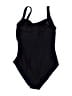 Unbranded Solid Black One Piece Swimsuit Size 8 - photo 2