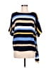 MICHAEL Michael Kors 100% Polyester Blue Short Sleeve Top Size M (petite) - photo 1