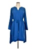 Alfani 100% Polyester Solid Blue Casual Dress Size 16 - photo 1