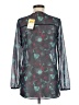 Mudd 100% Polyester Teal Black Long Sleeve Blouse Size S - photo 2