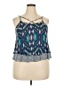 Xhilaration 100% Rayon Blue Sleeveless Blouse Size XXL - photo 1