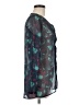 Mudd 100% Polyester Teal Black Long Sleeve Blouse Size S - photo 4