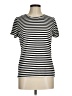 Talbots Stripes Black Short Sleeve Top Size M - photo 1