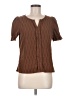 Shein Brown Short Sleeve Blouse Size 8 - 10 - photo 1