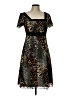 NY Collection 100% Polyester Animal Print Black Cocktail Dress Size L - photo 1
