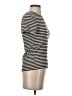 Zara Stripes Ivory Short Sleeve Turtleneck Size S - photo 4