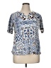 Croft & Barrow Blue Short Sleeve Blouse Size 0X - photo 1