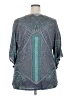 Reba Teal 3/4 Sleeve Blouse Size 2X - photo 2