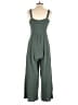 Listicle Solid Green Jumpsuit Size S - photo 2