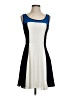 Express 100% Polyester Color Block Blue Casual Dress Size 0 - photo 1