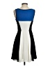 Express 100% Polyester Color Block Blue Casual Dress Size 0 - photo 2