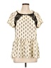 Assorted Brands 100% Polyester Ivory Short Sleeve Blouse Size L - photo 1