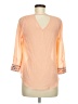 Mine 100% Polyester Orange 3/4 Sleeve Blouse Size M - photo 2