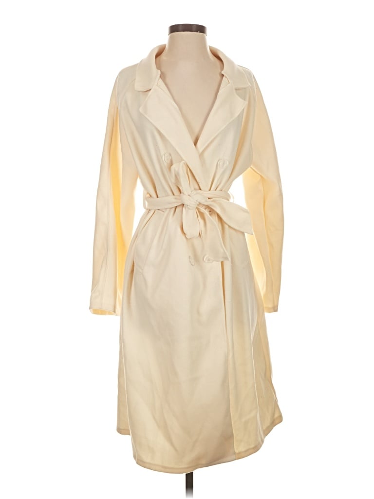 Pre-owned Unbranded Trenchcoat In Yellow