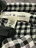 Cloth & Stone Houndstooth Black 3/4 Sleeve Blouse Size XS - photo 7