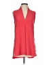 August Silk 100% Polyester Red Sleeveless Blouse Size S - photo 1