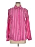 Shein Stripes Pink Long Sleeve Blouse Size 6 - photo 1