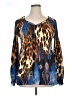 GNW 100% Polyester Blue Long Sleeve Blouse Size XL - photo 1