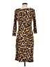 Jennifer Lopez Animal Print Brown Cocktail Dress Size M - photo 2