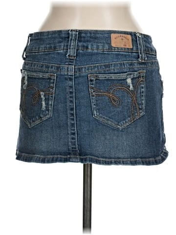Hydraulic Denim Skirt (view 2)