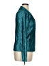 Truself 100% Polyester Metallic Teal Long Sleeve Blouse Size XL - photo 4
