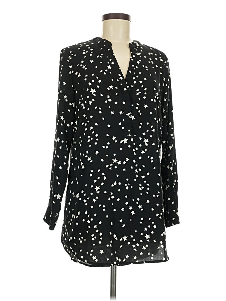 Pre-owned Gianni Bini Long Sleeve Blouse In Black