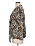 Clara Sun Woo Animal Print Brown Long Sleeve Blouse Size L - photo 5