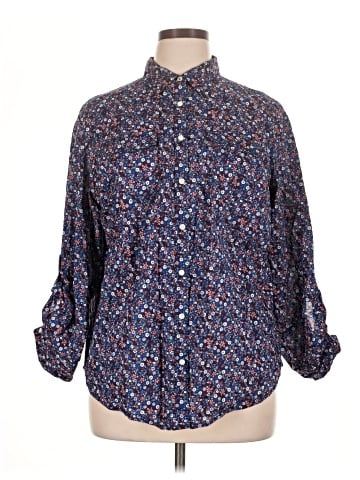 St. John's Bay 3/4 Sleeve Button-Down Shirt (view 1)