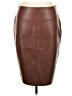 Express 100% Polyester Brown Faux Leather Skirt Size 16 - photo 1
