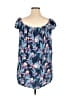 Rip Curl Blue Short Sleeve Blouse Size L - photo 2
