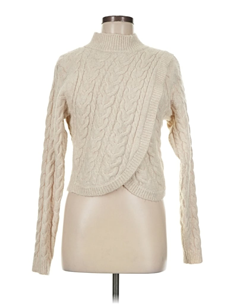 Pre-owned Apricot Turtleneck Sweater In Ivory
