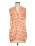 Apt. 9 Orange Sleeveless Button-Down Shirt Size S - photo 1