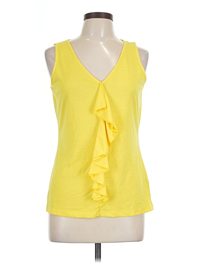 Pre-owned Chaps Sleeveless Blouse In Yellow