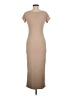 LUYAA Solid Tan Casual Dress Size M - photo 2