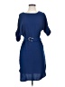 Yessica 100% Polyester Solid Blue Casual Dress Size EU 34 / US 4 - photo 1