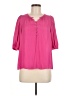Ann Taylor 100% Polyester Pink 3/4 Sleeve Blouse Size M - photo 1
