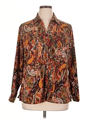 NY Collection Long Sleeve Blouse (view 1)