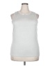Fabletics 100% Cotton Silver Sleeveless T-Shirt Size XXL - photo 1