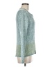 Coldwater Creek Color Block Teal Pullover Sweater Size 8 - photo 4