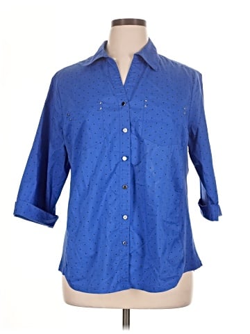 Croft & Barrow 3/4 Sleeve Button-Down Shirt (view 1)