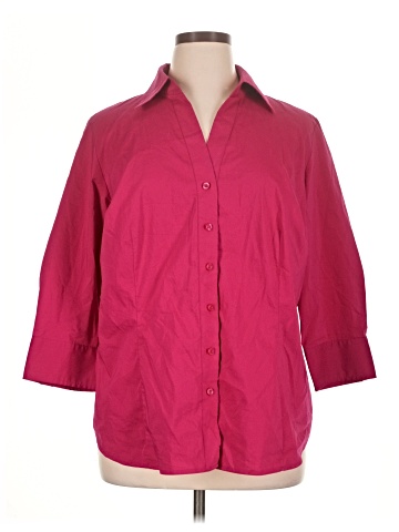 Worthington 3/4 Sleeve Button-Down Shirt (view 1)