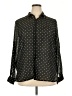 Jaclyn Smith 100% Polyester Polka Dots Black Long Sleeve Blouse Size XXL - photo 1