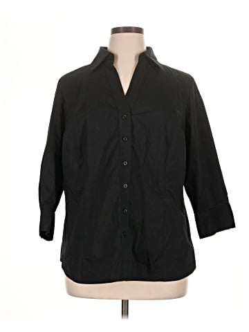 Worthington 3/4 Sleeve Button-Down Shirt (view 1)