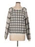 By Anthropologie Houndstooth Silver Pullover Sweater Size L - photo 1