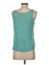 ALTERNATIVE 100% Linen Teal Sleeveless Top Size S - photo 2
