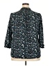 Worthington 100% Polyester Floral Blue 3/4 Sleeve Blouse Size XXL - photo 2